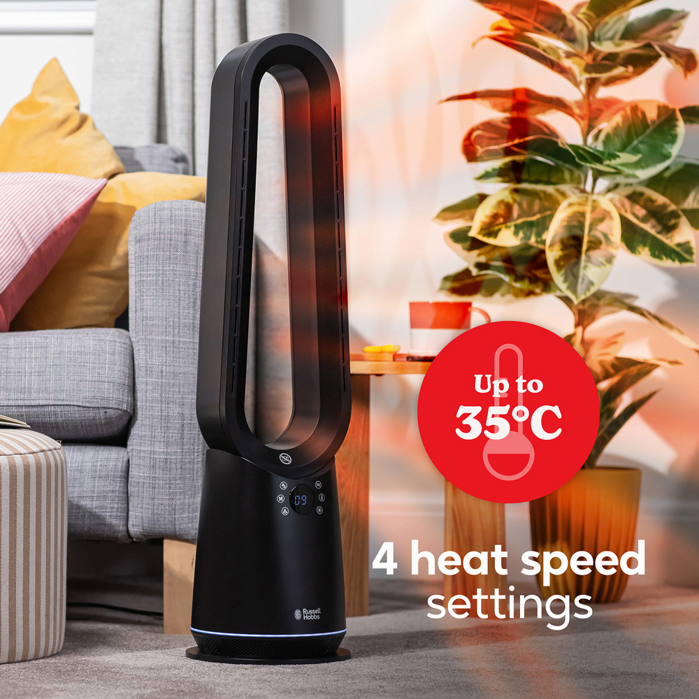 Russell Hobbs RHBHC2030B-SMT Black Smart Bladeless Heater and Cooler with Remote 2000W Image 5
