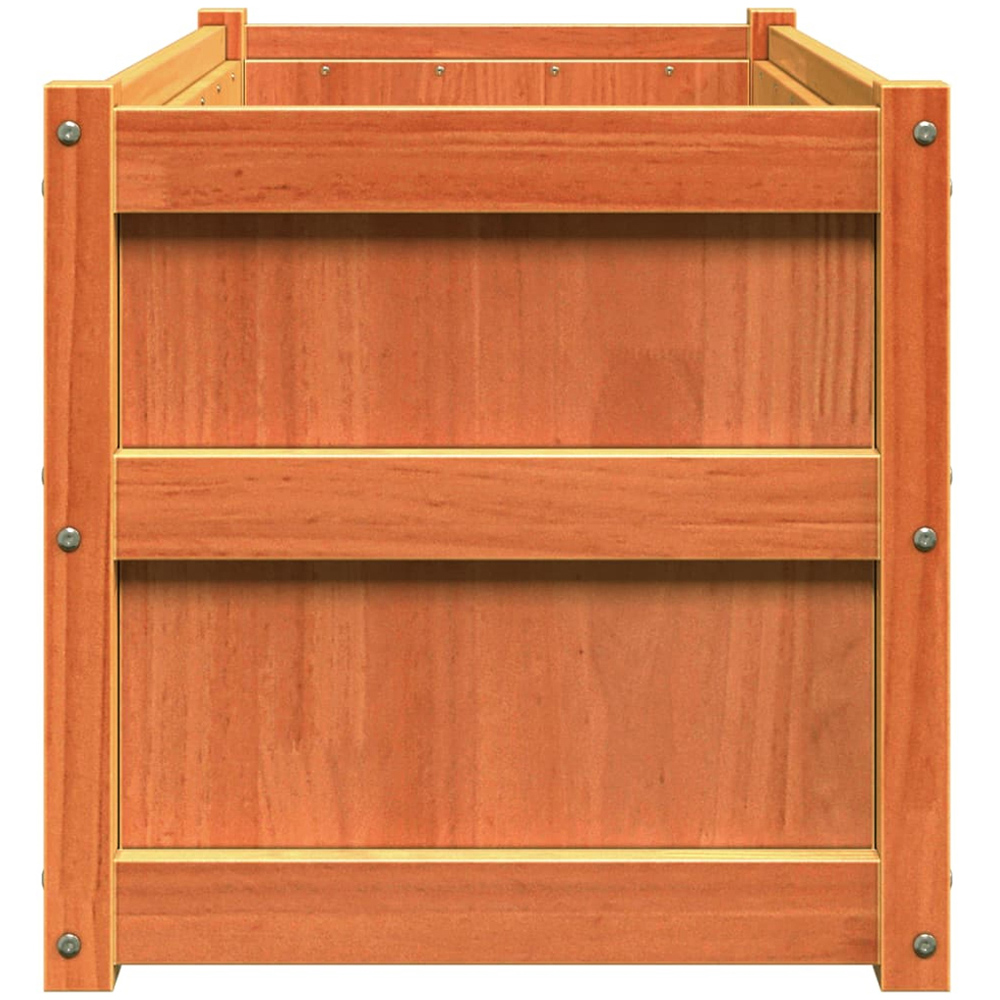 vidaXL Brown Solid Pine Large Rectangular Garden Planter Box 90 x 50 x 50cm Image 5