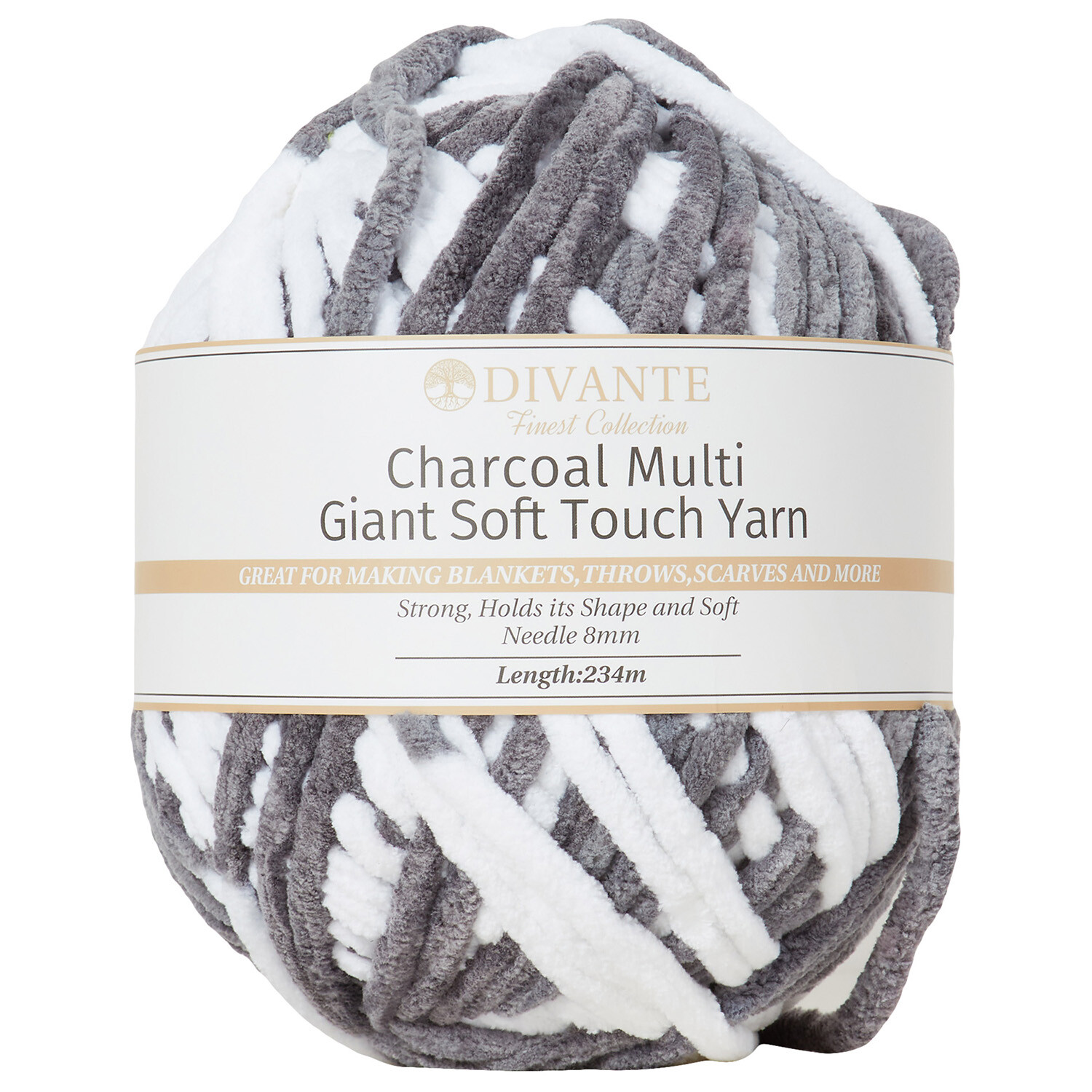 Divante Charcoal Giant Soft Touch Yarn 309g Image 1