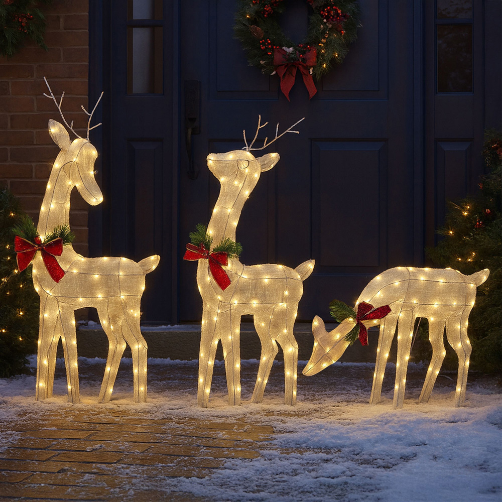 Neo 3 Piece 210 Dual LED Lighted Reindeer Christmas Decoration Image 4
