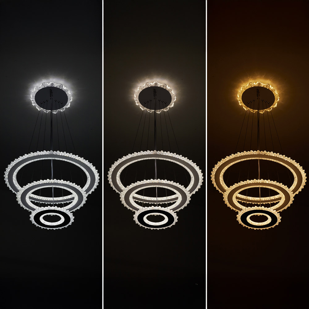 Living and Home Multi-Layer Ring LED Pendant Light 60W Image 7