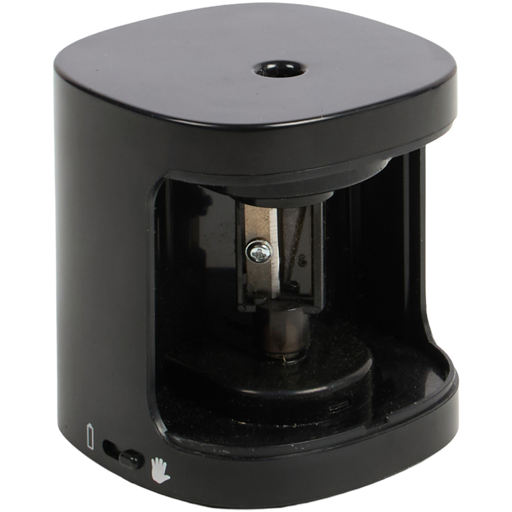 Battery-Operated Pencil Sharpener Black Image 4