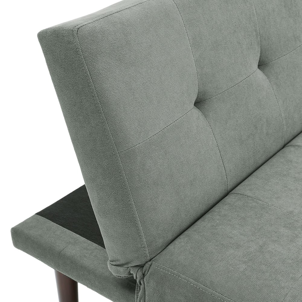 Living and Home 2 Seater Grey Contemporary Convertible Sofa Bed Image 6