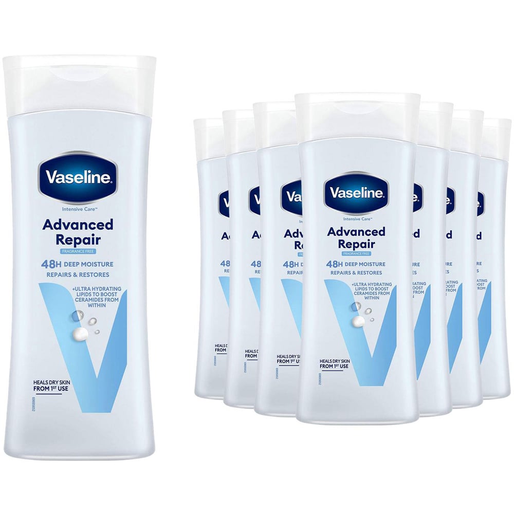 Vaseline Intensive Care Advanced Repair Fragrance Free Body Lotion 400ml 8 Pack Image 1