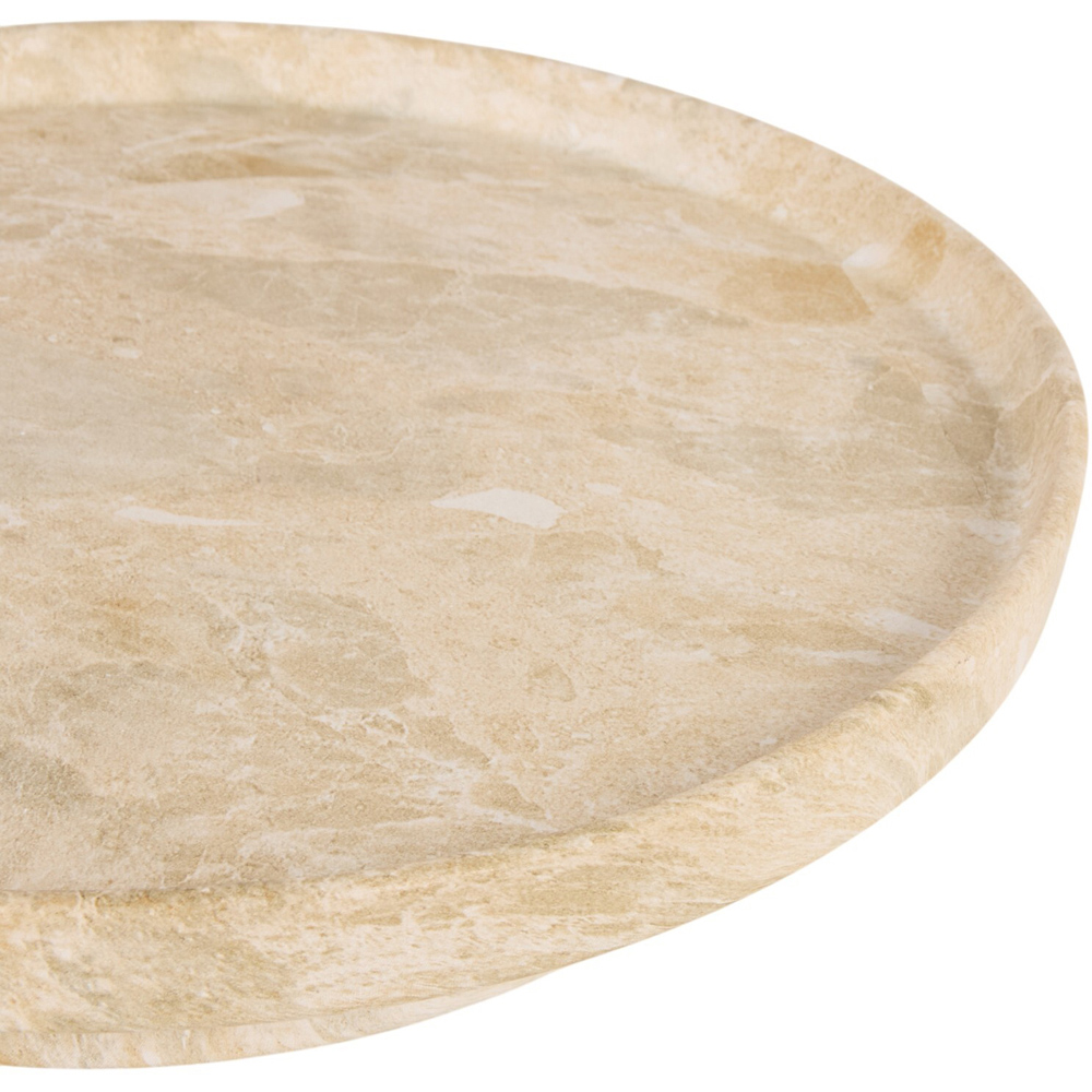 Marble Effect Pedestal Tray Neutral Image 3