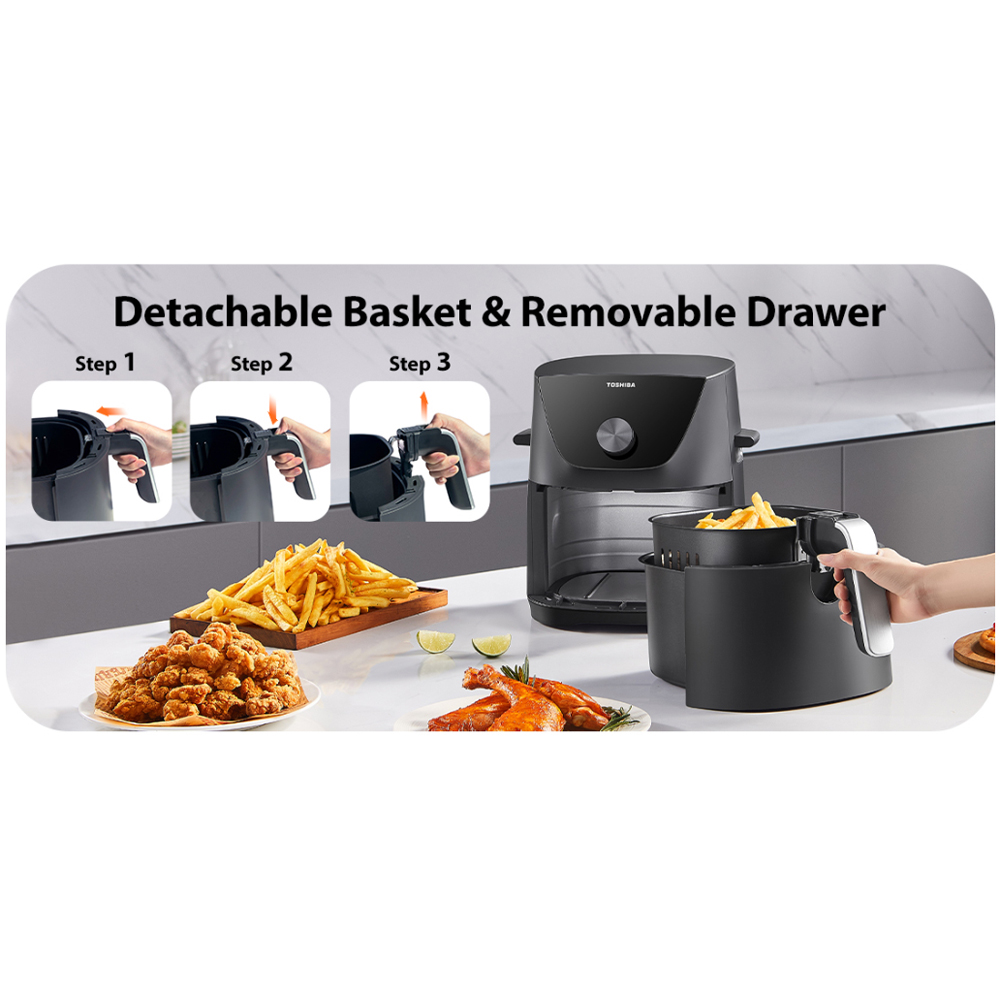 Living and Home Toshiba Air Fryer 5.2L Image 6
