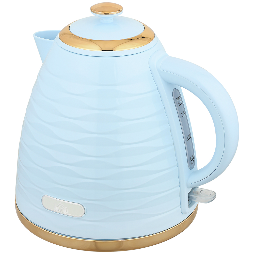 HOMCOM 800-207V70LB Light Blue Ripple 1.7L Electric Kettle 3kW Image 1