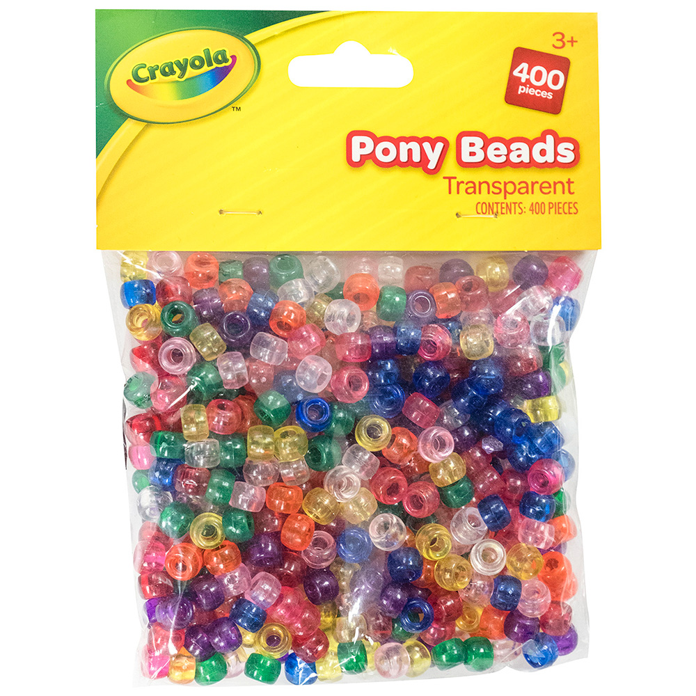 Pack of 400 Transparent Pony Beads Image