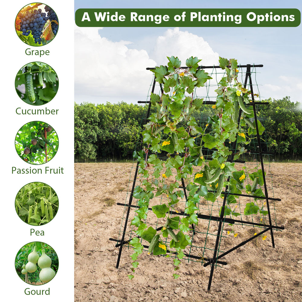 Costway Black Climbing Plants Trellis Image 5