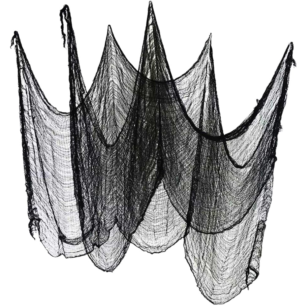 Samuel Alexander Black Freaky Fabric Net Halloween Decoration 2.9m 6 Pack Image 1