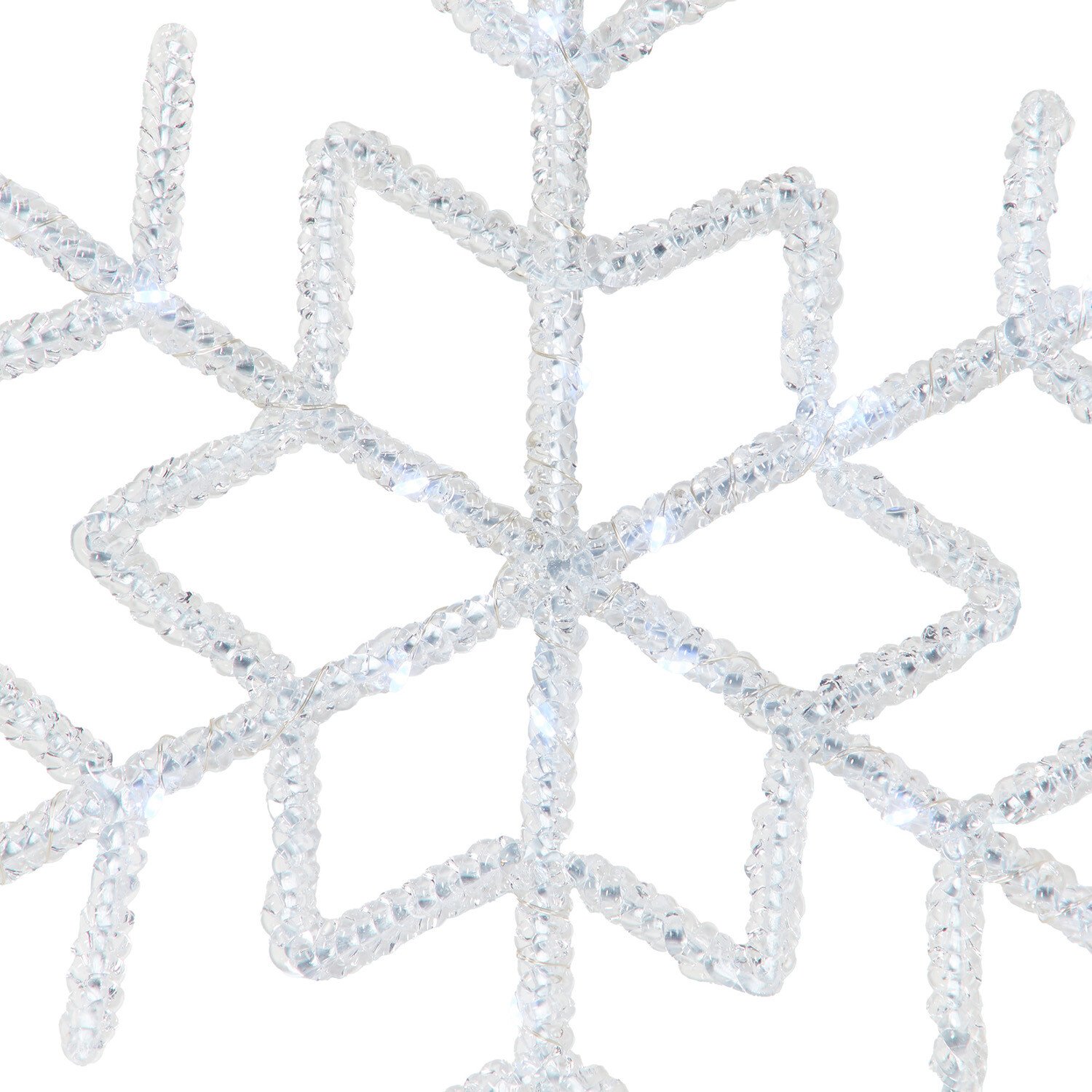 20 LED Acrylic Snowflake Outdoor Light - Silver Image 3