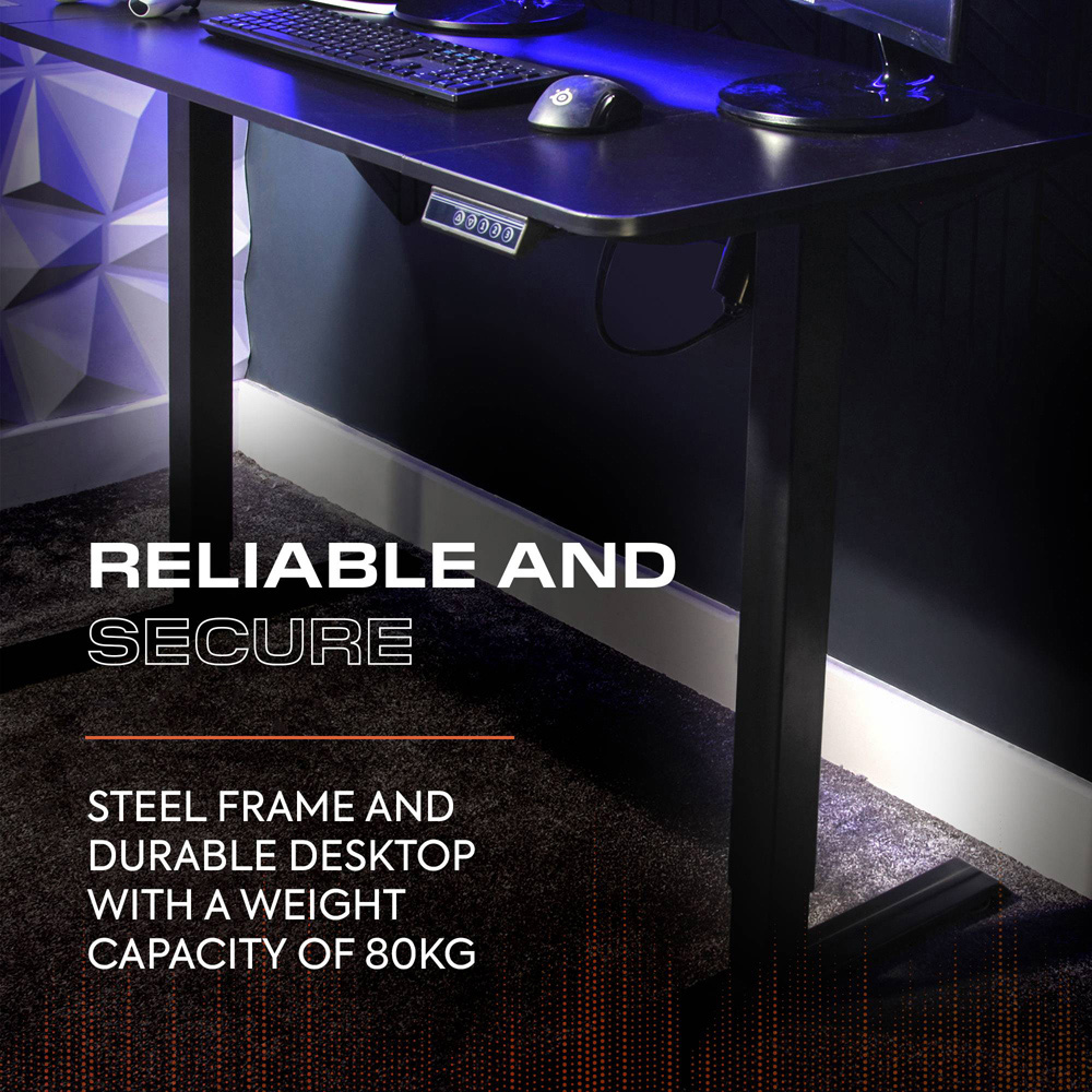 X Rocker Ascend Black Height Adjustable Computer Desk Image 4