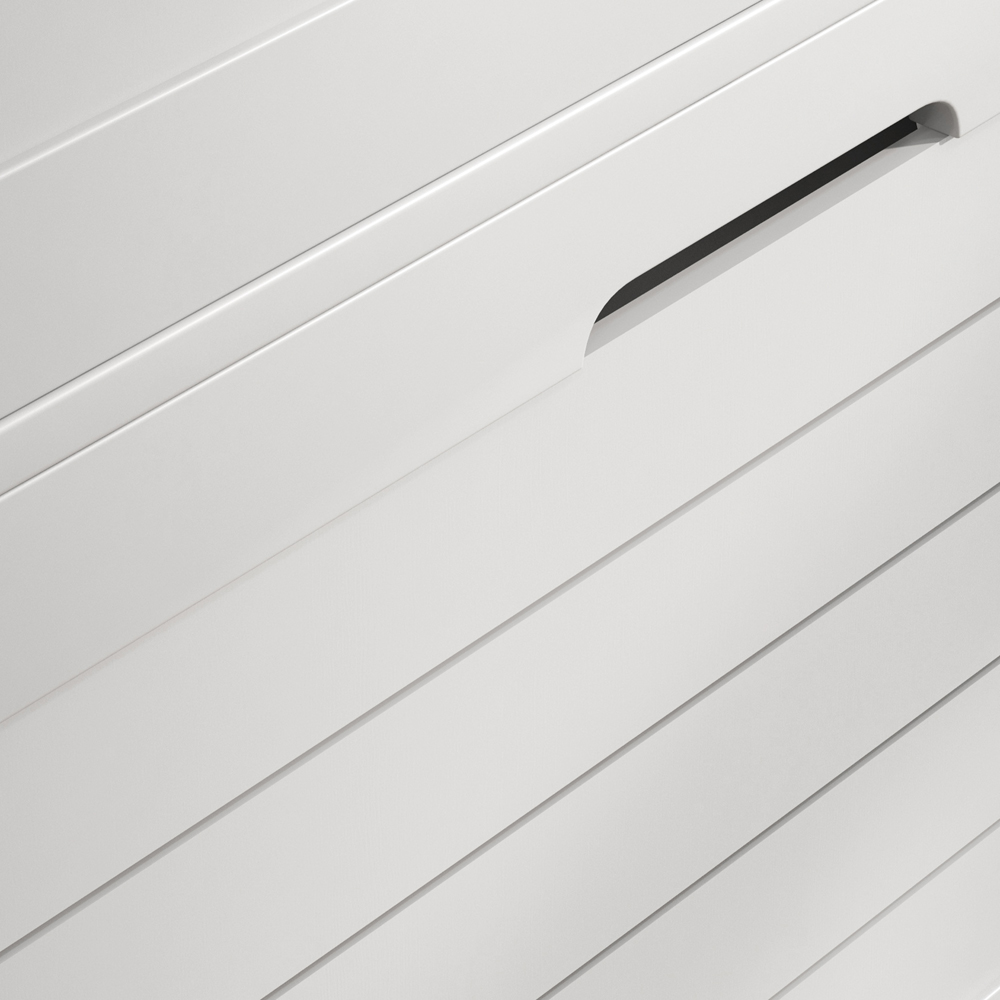 HOMCOM 3 Drawer White Narrow Flip Shoe Storage Cabinet Image 3