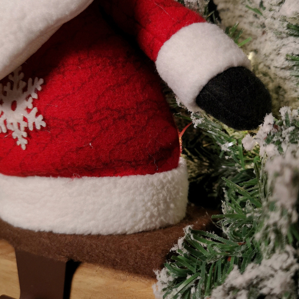 Samuel Alexander Red Plush Christmas Santa Stocking Holder 28cm Image 5