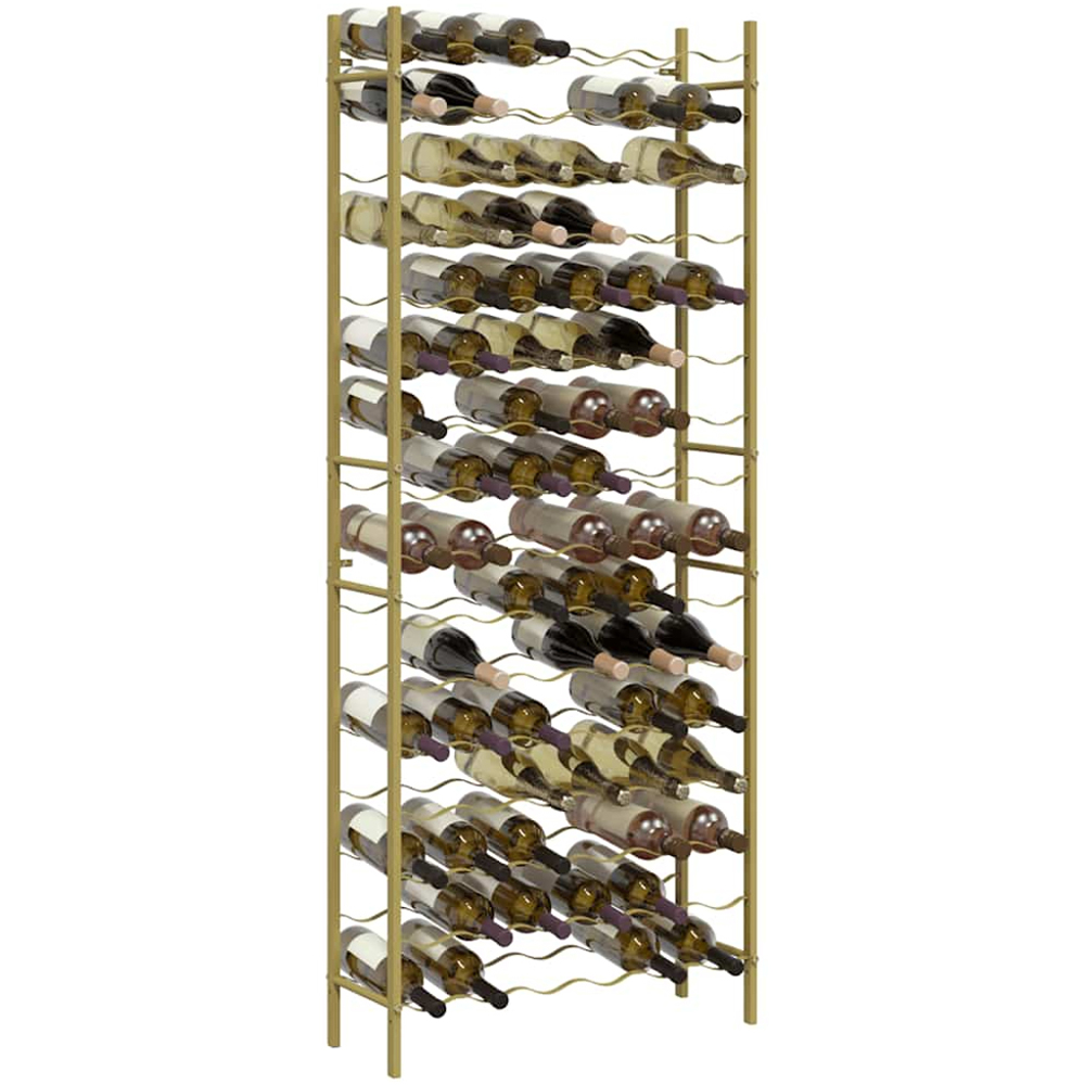 vidaXL 96 Bottle Gold Freestanding Wine Rack Image 3