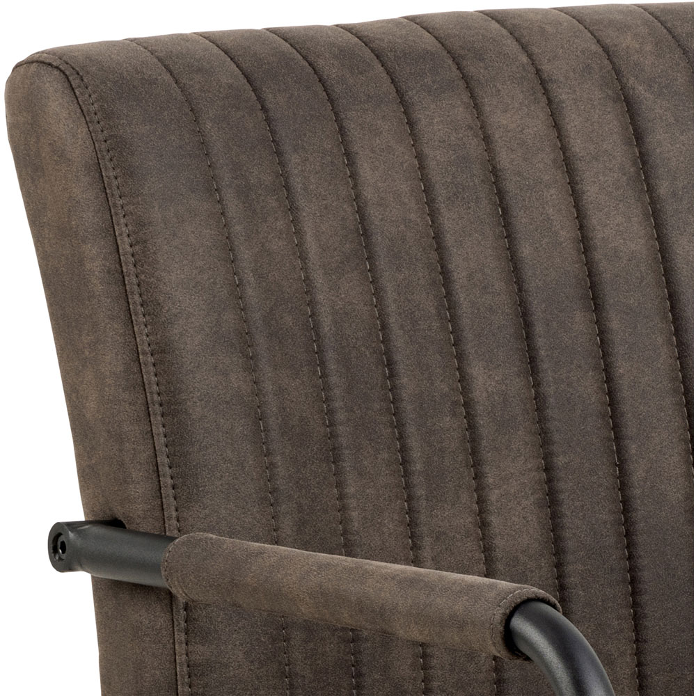 Florence Adele Set of 2 Grey Fabric Dining Chairs Image 6