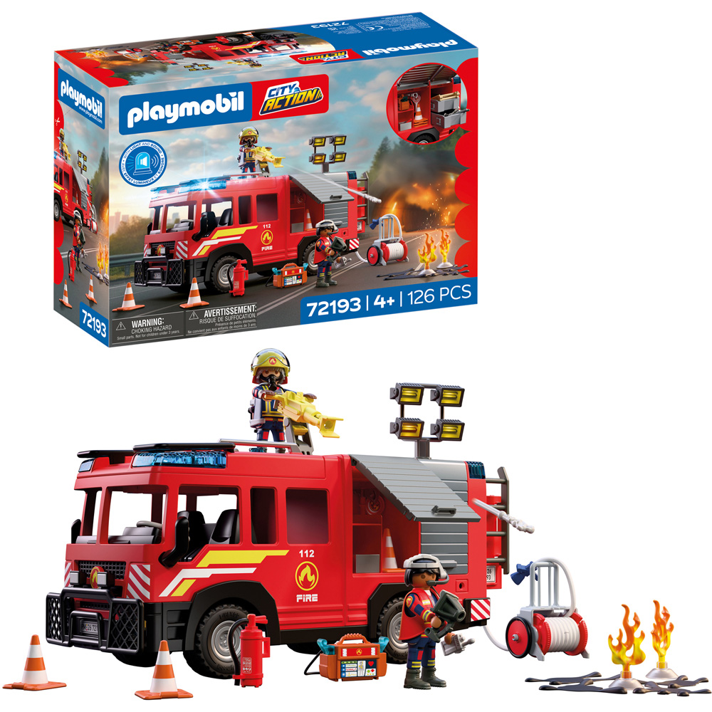Playmobil Fire Rescue Truck Play Set 126 Piece Image 3