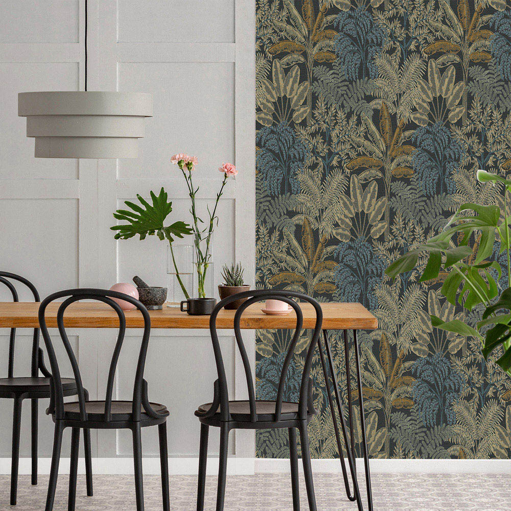 Superfresco Easy Intrigue Midnight Multicolour Wallpaper Image 3
