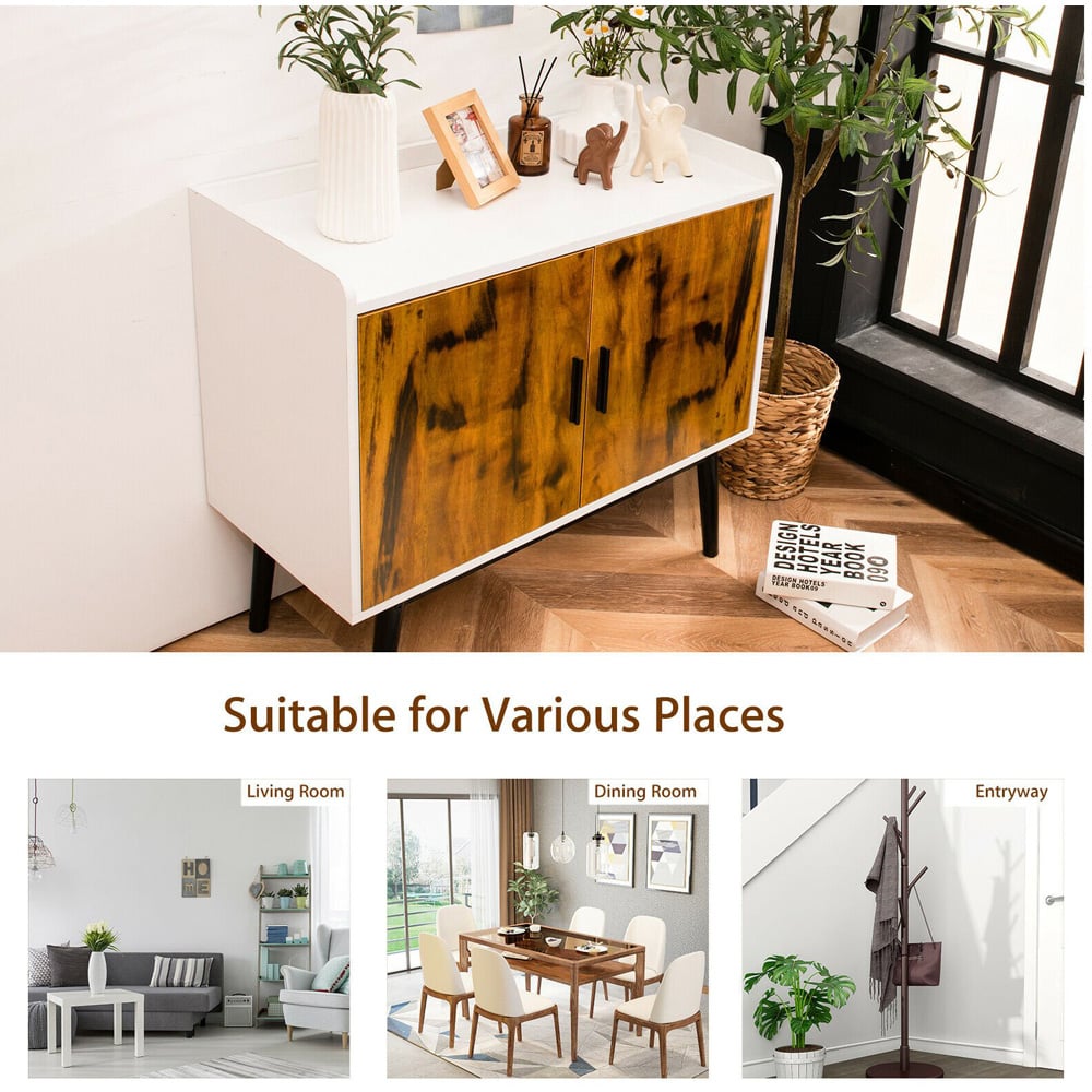 Costway 2 Door Wooden Sideboard Image 7