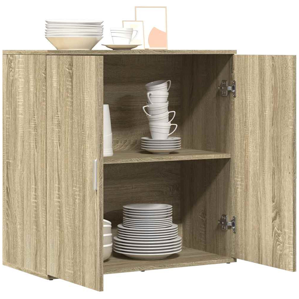 vidaXL 2 Door Sonoma Oak Wide Sideboard Image 3