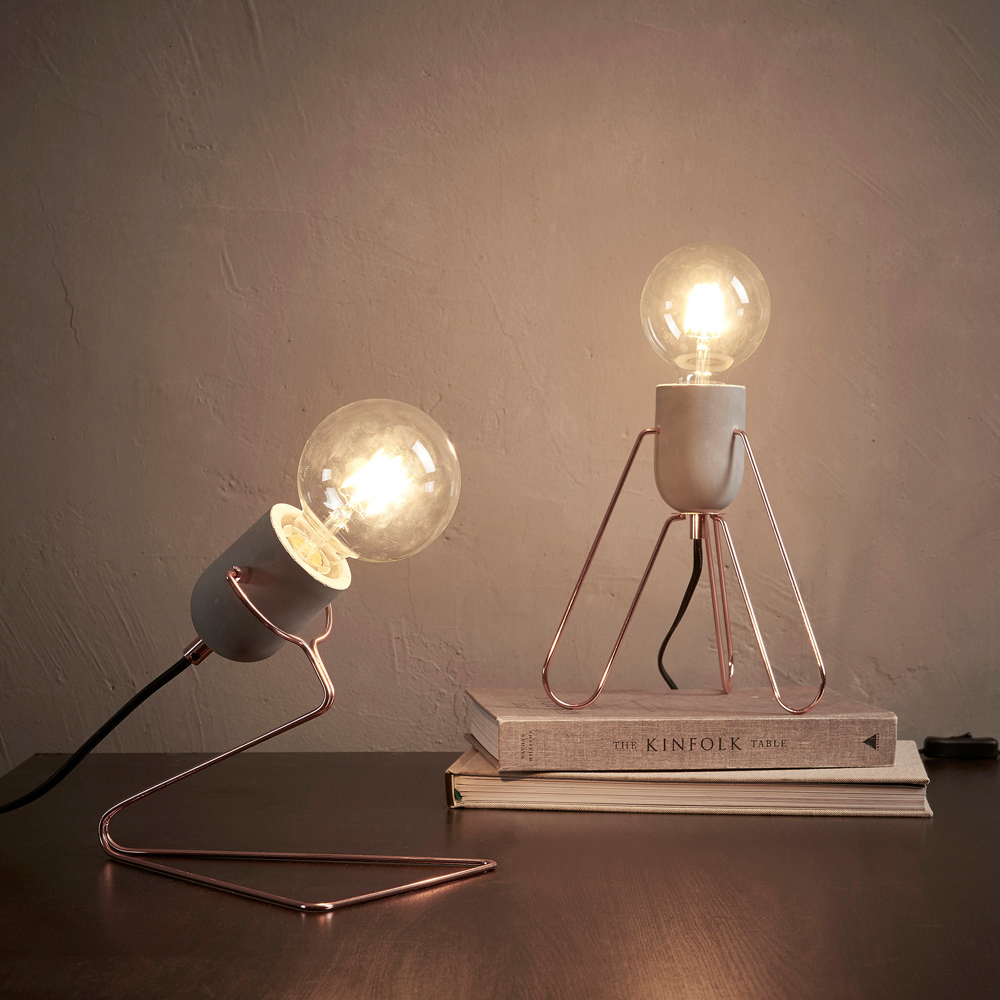 Teamson Home Pettit Rose Gold Finish Desk Lamp Image 4
