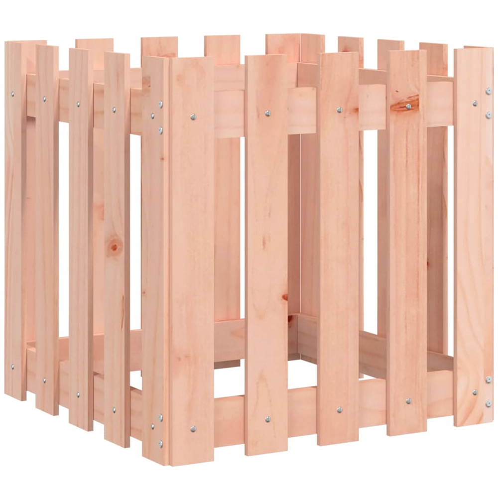 vidaXL Brown Solid Wood Square Garden Planter Box 50 x 50 x 50cm Image 3