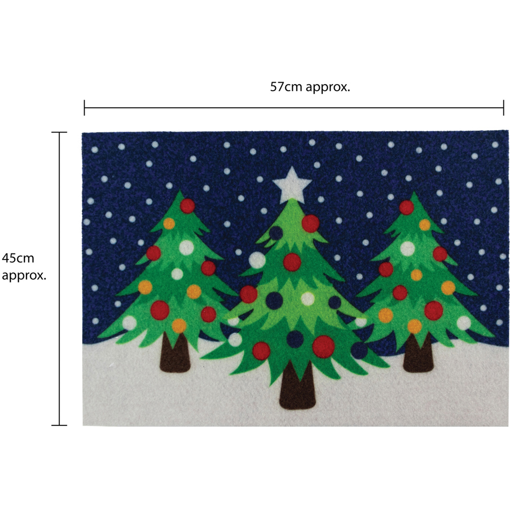 JVL Christmas Tree Machine Washable Door Mat 40 x 57cm Image 8