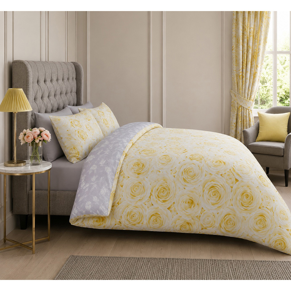 Smart Living Single Bellerose Ochre Duvet Cover Set Image 3