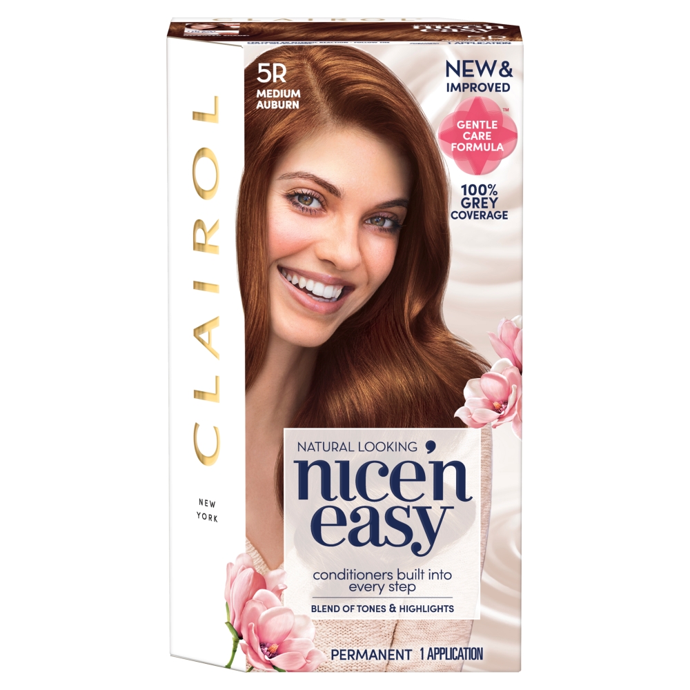 Clairol Nice'n Easy Medium Auburn 5R Permanent Hair Dye Image 1