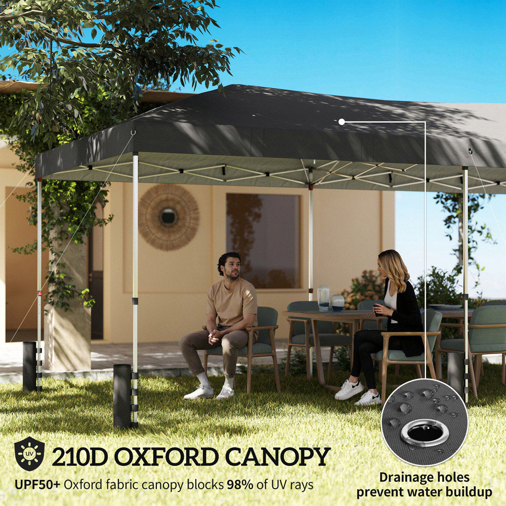Outsunny 3 x 6m Dark Grey Pop Up Gazebo Image 3