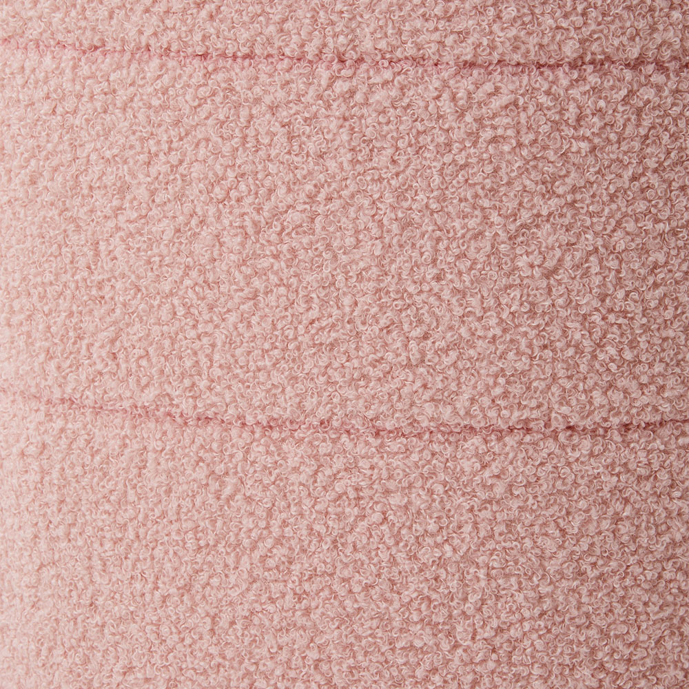 Living and Home Pink Teddy Fleece Tub Design Round Footstool Image 5