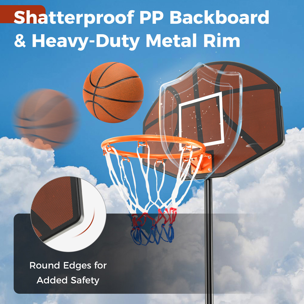 Costway Kids Adjustable Height Basketball Hoop Image 4