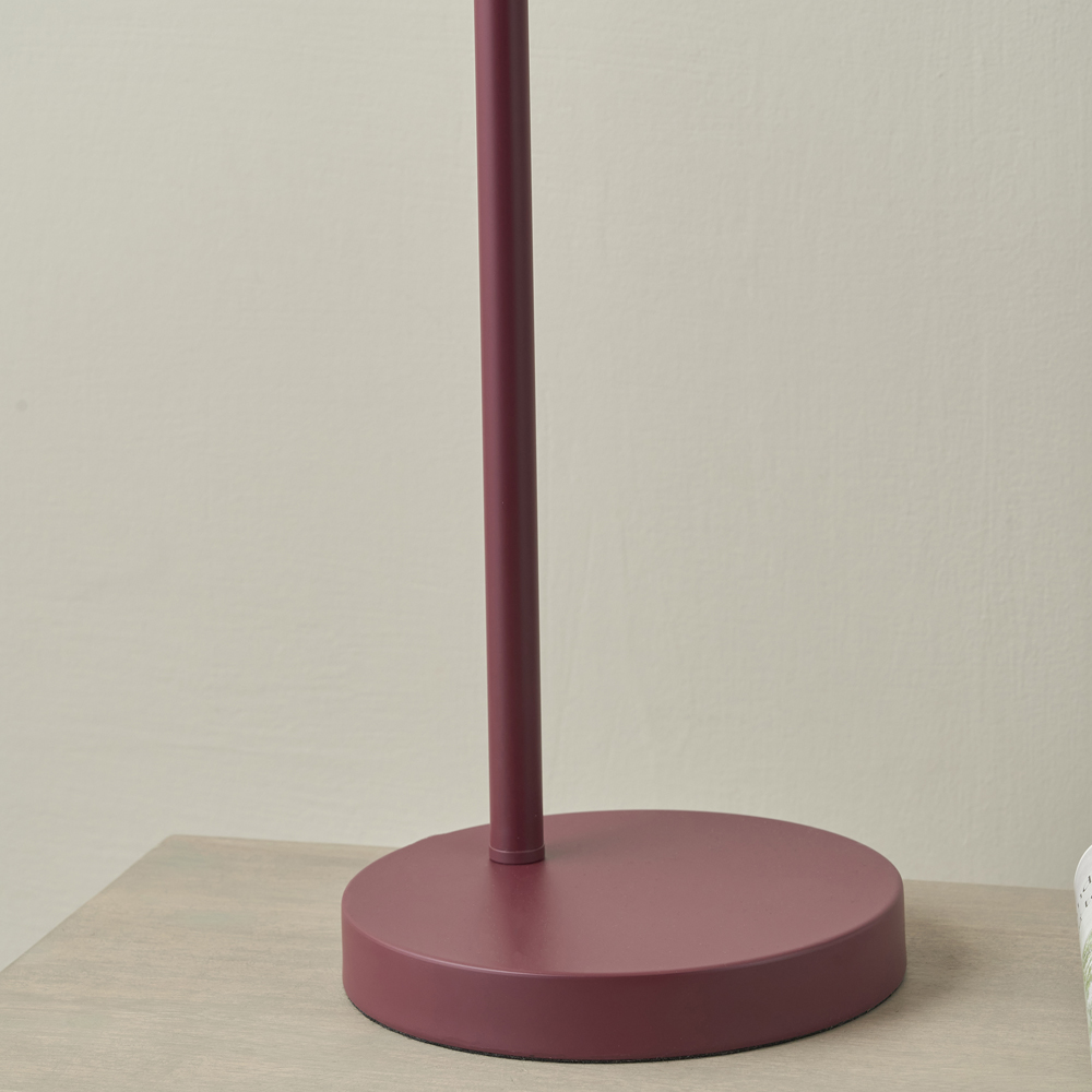 Pacific Lifestyle Finn Mulberry Metal Cloche Headed Table Lamp Image 4