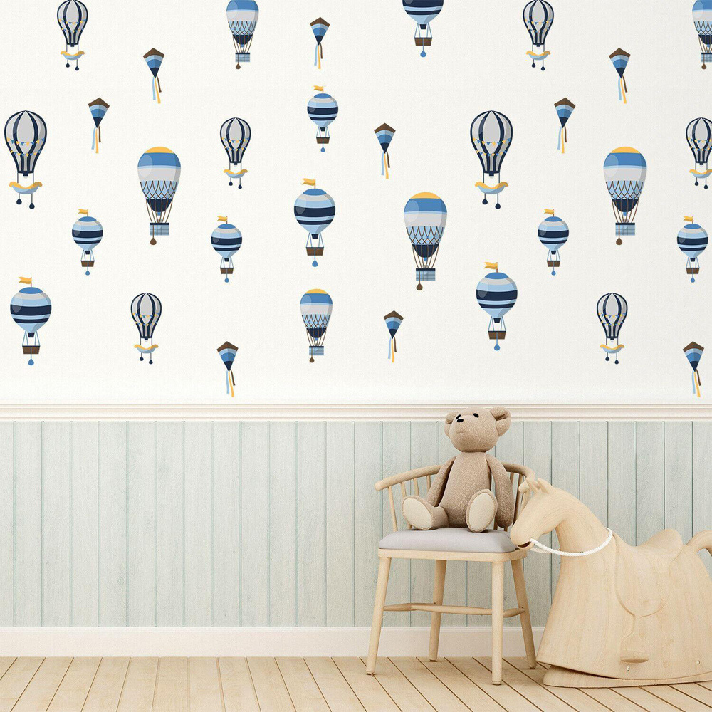 Walplus Kids Hot Air Balloons Self Adhesive Wall Stickers Image 3