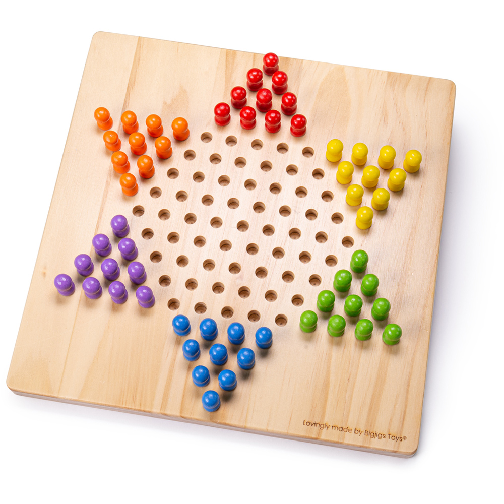 Bigjigs Toys Wooden Chinese Chequers Game Image 2