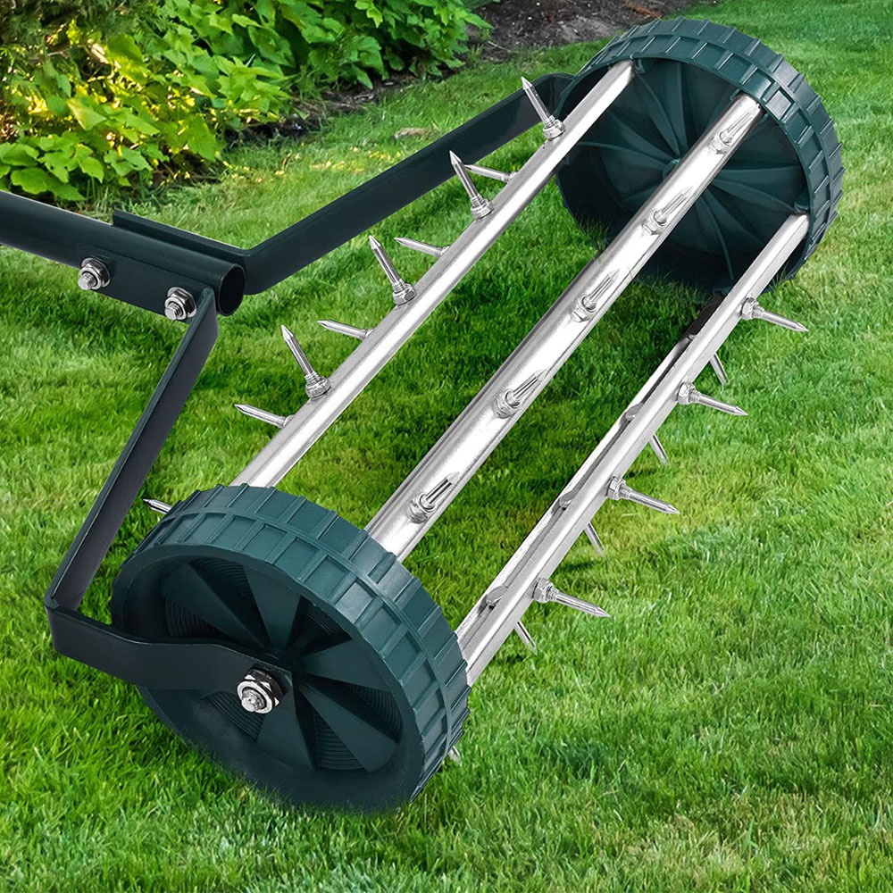 Costway GT2980 Heavy Duty Rolling Grass Lawn Garden Aerator Image 4