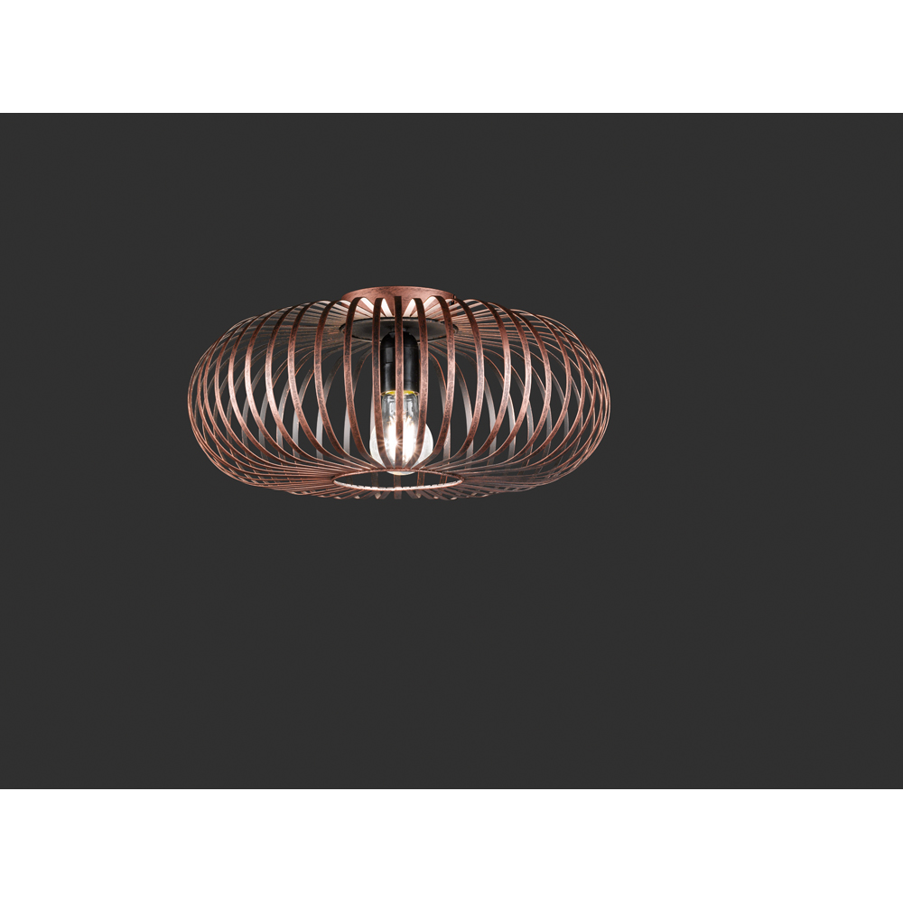 TRIO Johann Antique Copper Ceiling Light Image 2