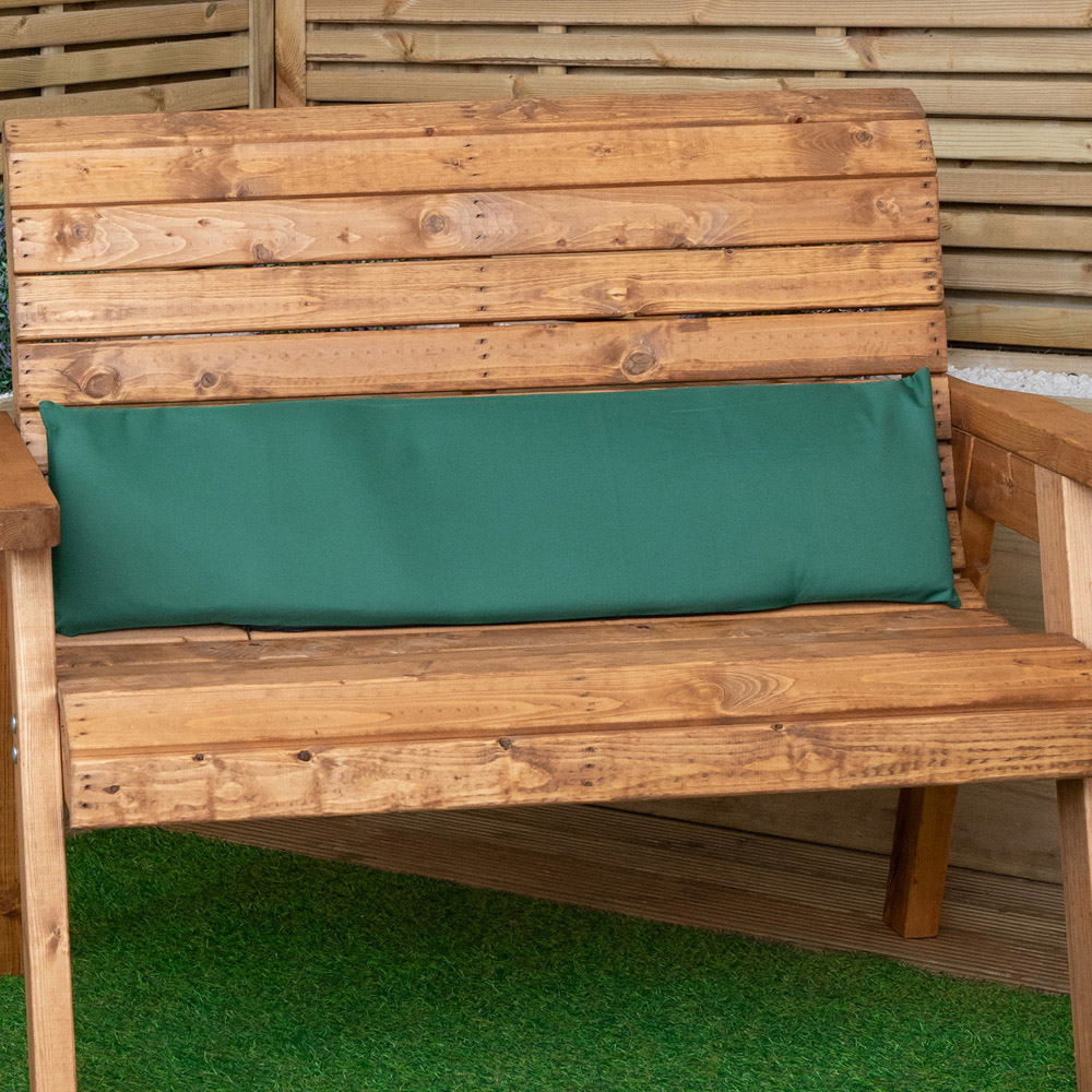 Samuel Alexander 2 Seater Green Wooden Garden Chair Cushion Base 99 x 20cm Image 4