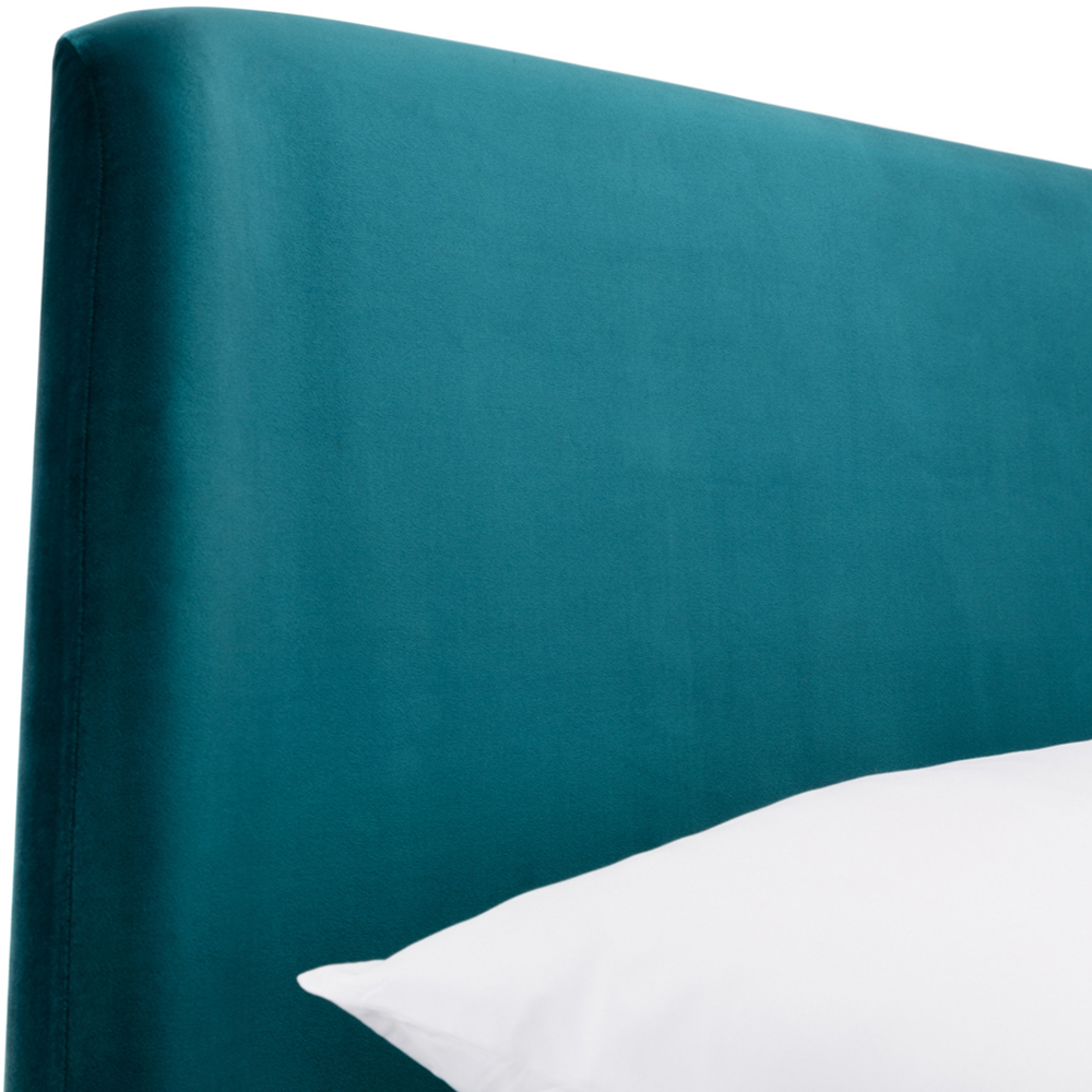 Julian Bowen Frida Double Teal Curved Velvet Bed Image 5