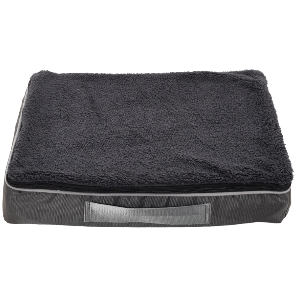 H&O Direct Dark Grey Rectangle Plush Pet Mat Image 1