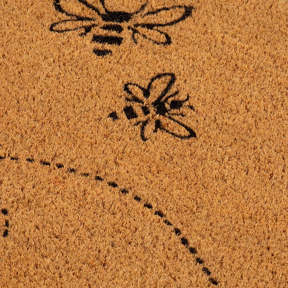 Astley Natural Bee Happy Coir Doormat 40 x 120cm Image 3