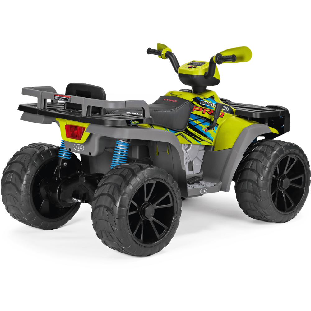 PEG Polaris Sportsman Pro Kids Electric Ride-On Quad Bike Citrus 24V Image 5