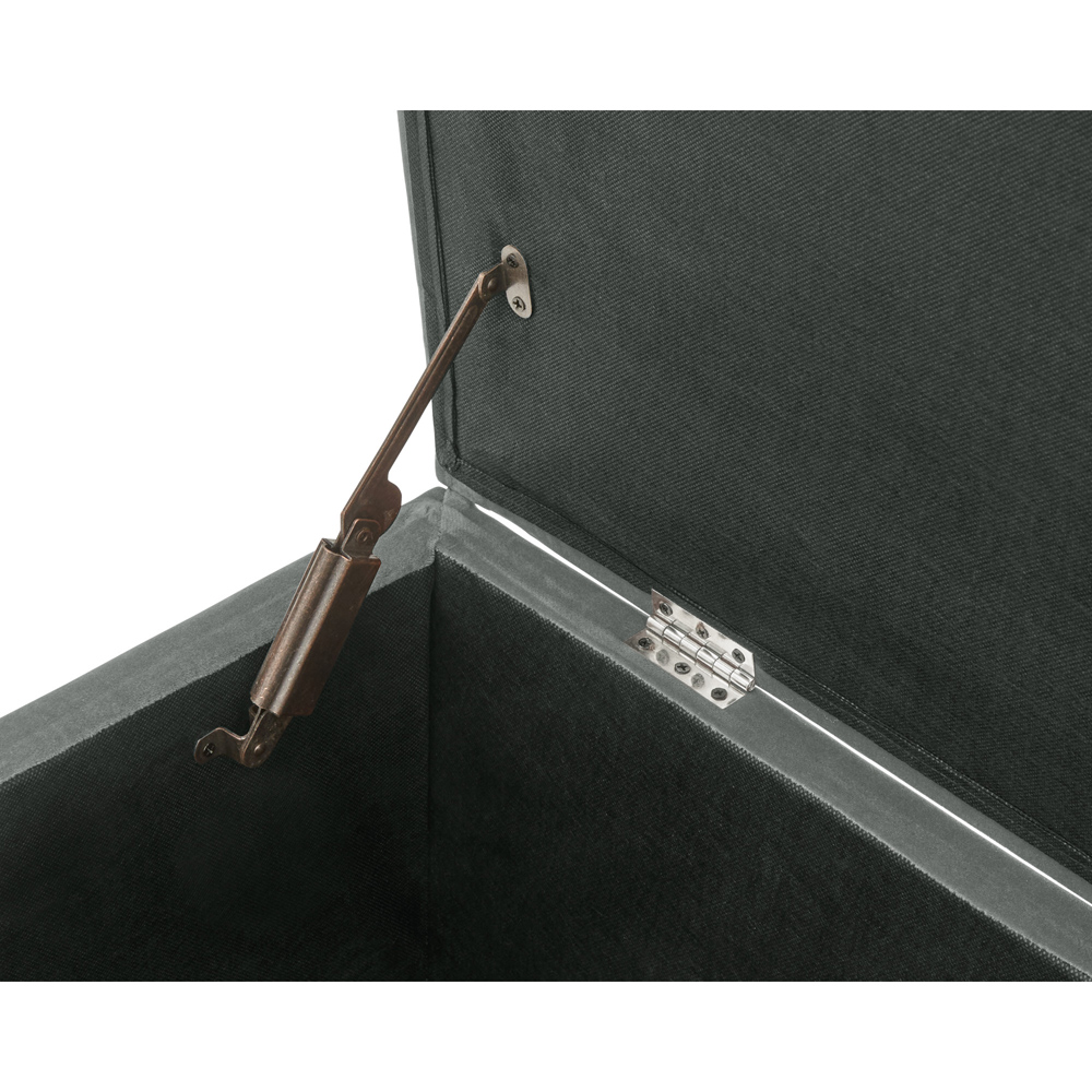 GFW Mystica Grey Velvet Ottoman Storage Bench Image 8