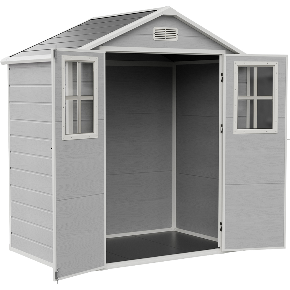 Living and Home 6 x 4ft Plastic Garden Storage Shed with Floor Image 4