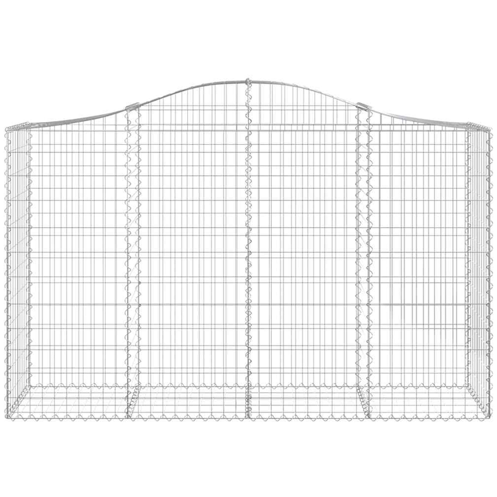 vidaXL Silver Galvanised Iron Arched Gabion Basket 200 x 50 x 120/140cm 5 Pack Image 4