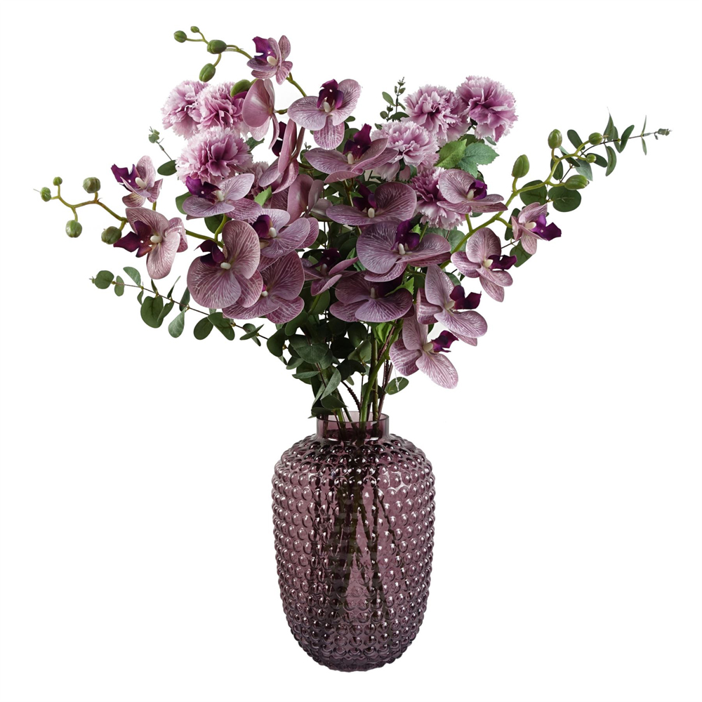 Leaf Phalaenopsis Orchid Purple Single Stem Artificial Flower 3.3ft 6 Pack Image 6