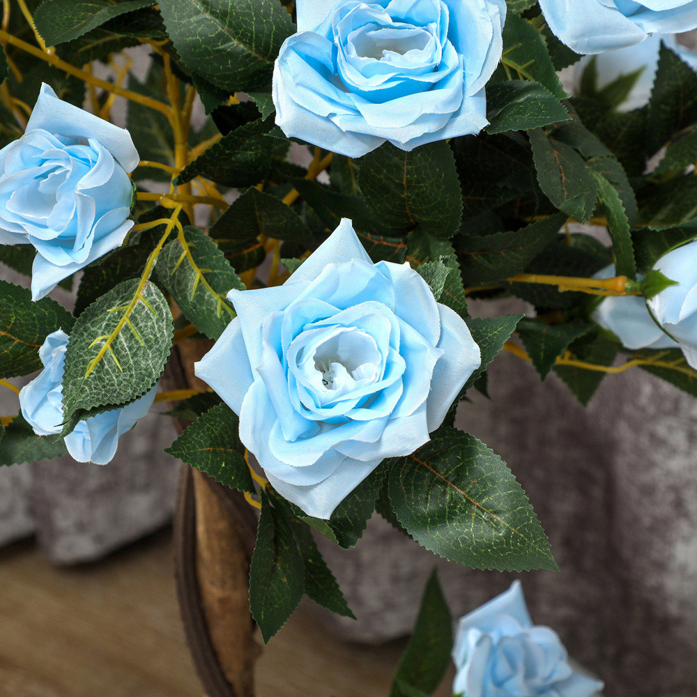 Portland Blue Rose Artificial Tree in Pot 90cm 2 Pack Image 3