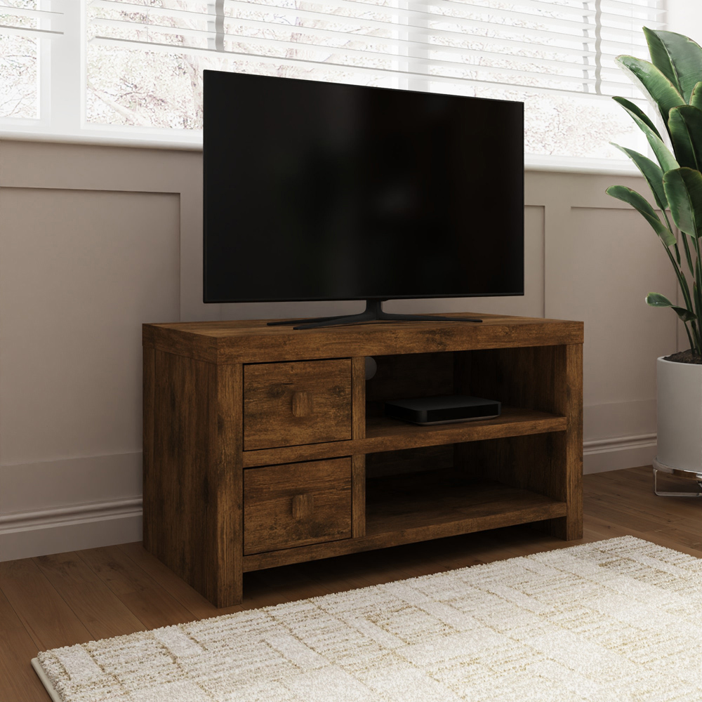 GFW Jakarta 2 Drawer 2 Shelf Mango Yellow TV Unit Image 7