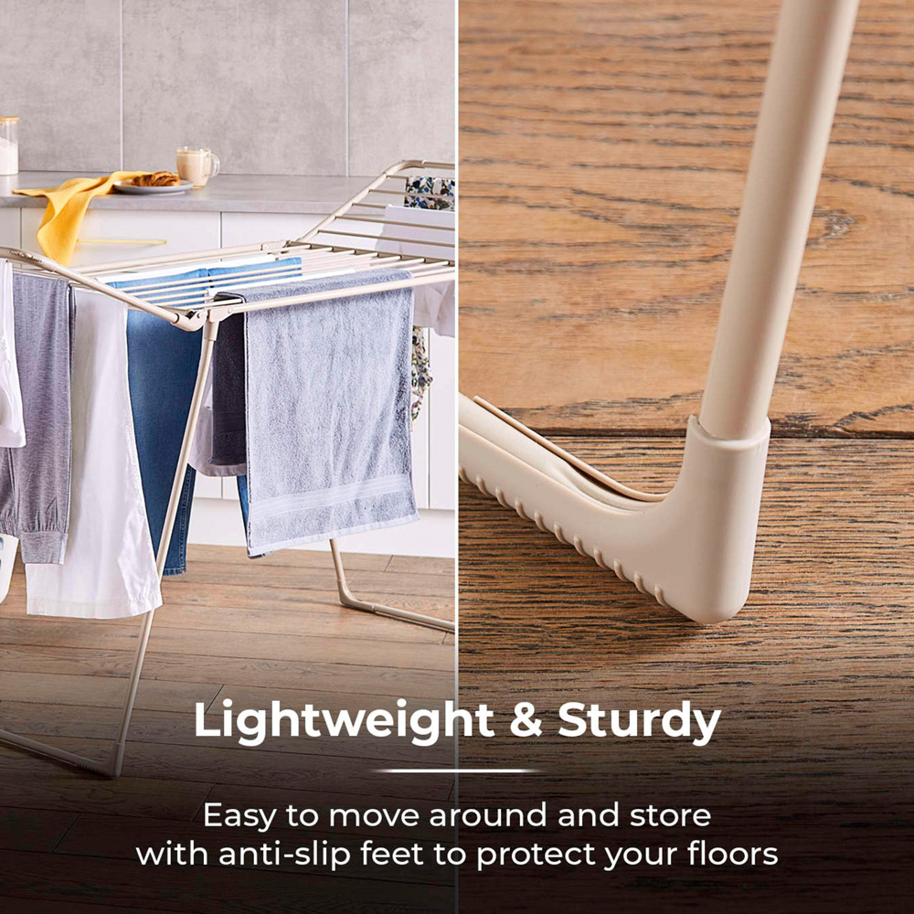 Tower Latte Foldable Winged Clothes Airer 18m Image 5