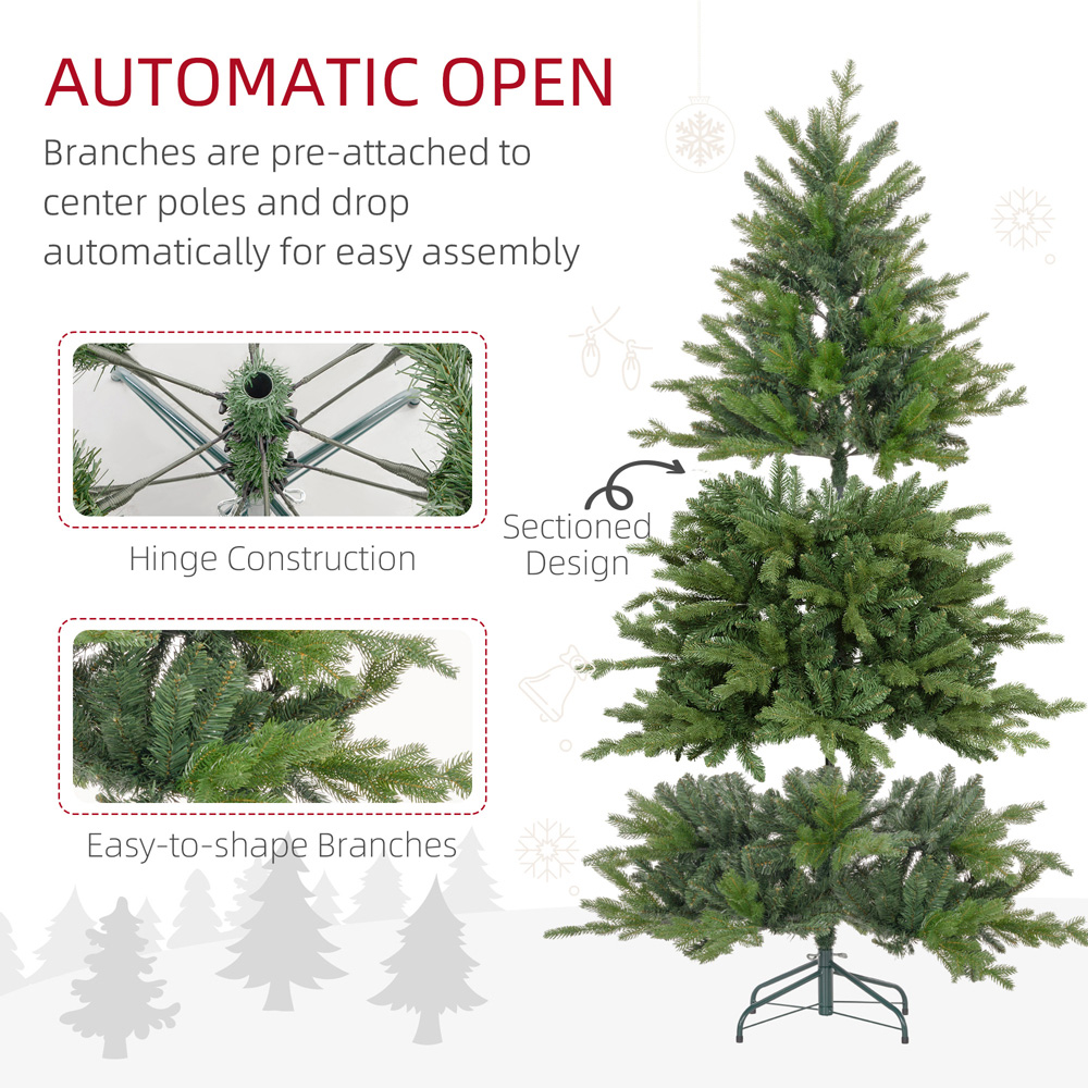 Everglow Green Artificial Christmas Tree 6ft Image 6